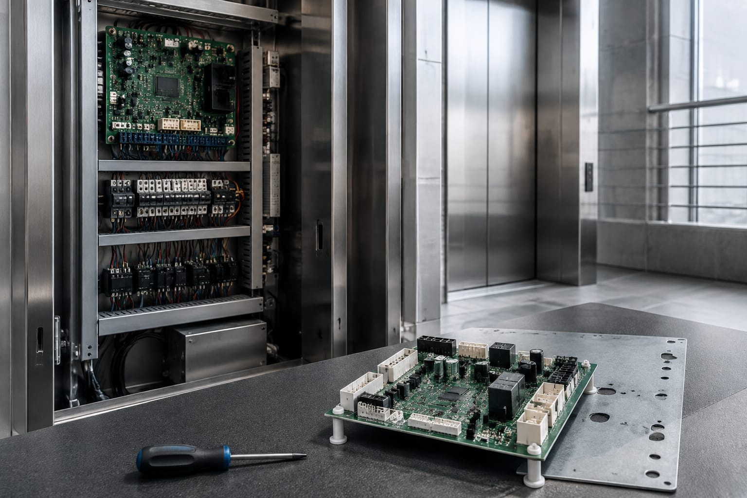 Elevator control panel: guasti, schede e sostituzione